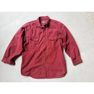Moose Creek Men's XL Casual Heavy Flannel Red Button-Up Shirt